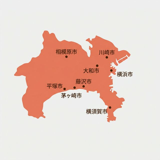 神奈川県のロケットナウ対象エリアマップ