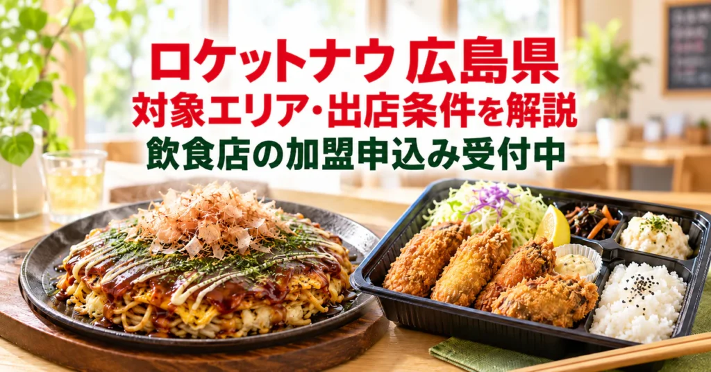 ロケットナウ広島県の飲食店向け加盟申込み・出店申請サポート