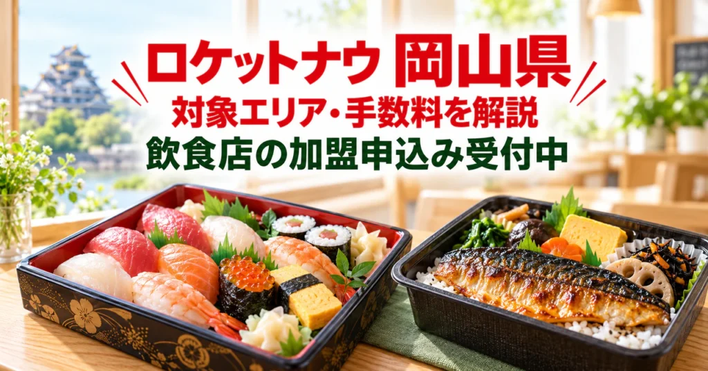 ロケットナウ岡山県の飲食店向け加盟申込み・出店申請サポート