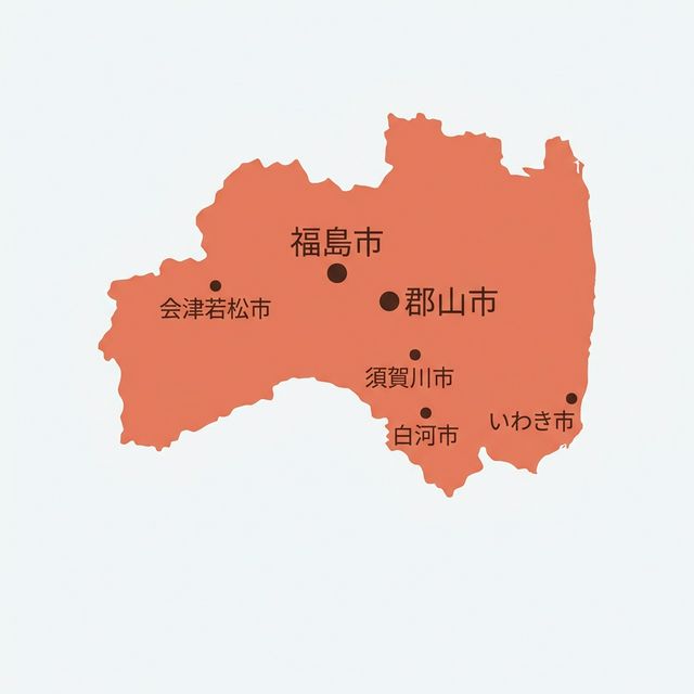 福島県のロケットナウ対象エリアマップ