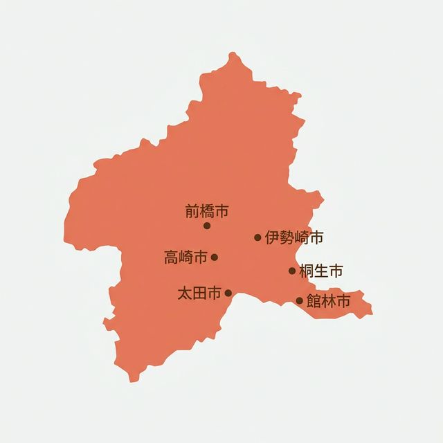 群馬県のロケットナウ対象エリアマップ