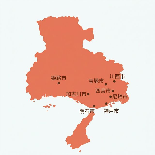 兵庫県のロケットナウ対象エリアマップ