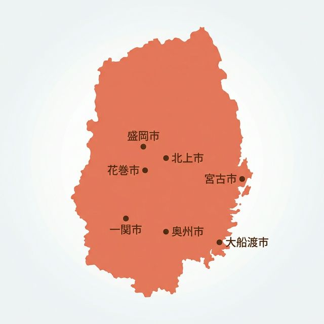 岩手県のロケットナウ対象エリアマップ