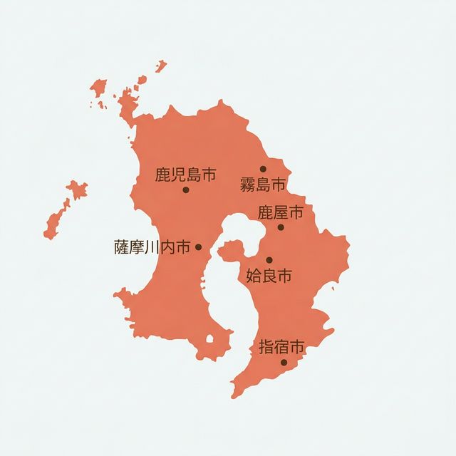 鹿児島県のロケットナウ対象エリアマップ