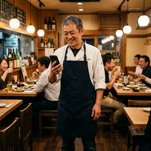 京都府の飲食店オーナーがロケットナウアプリで注文確認