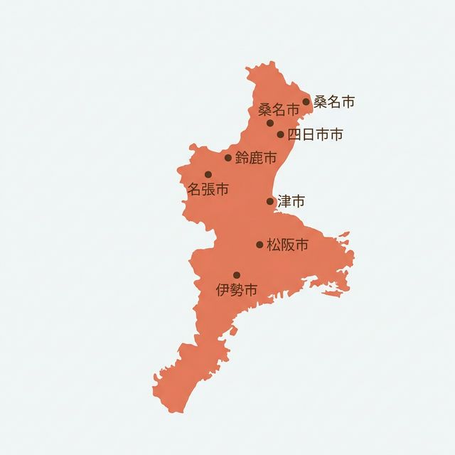 三重県のロケットナウ対象エリアマップ