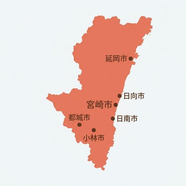 宮崎県のロケットナウ対象エリアマップ