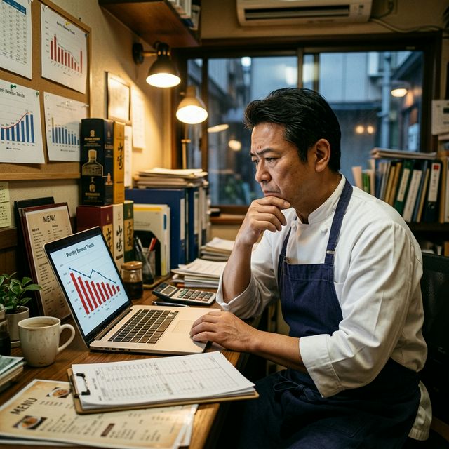 長崎県でデリバリー売上データを分析する飲食店オーナー