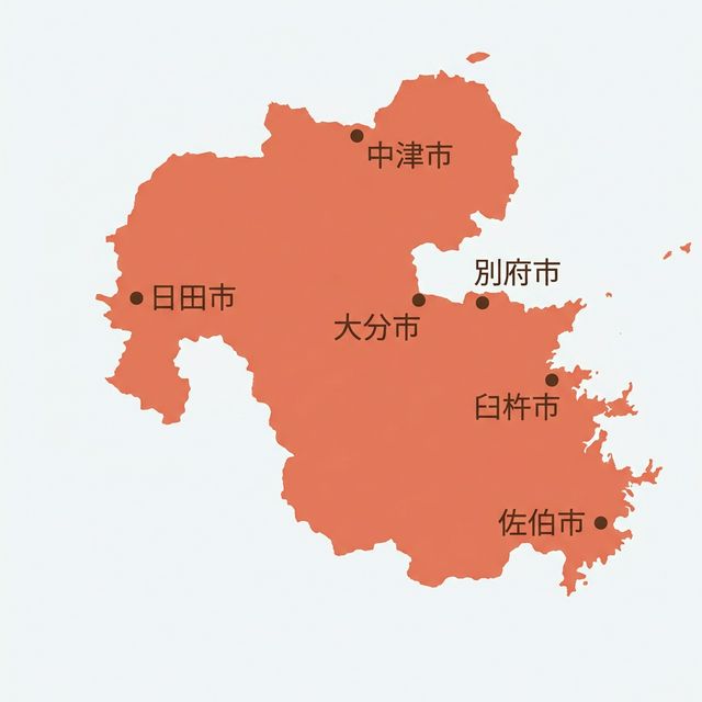 大分県のロケットナウ対象エリアマップ