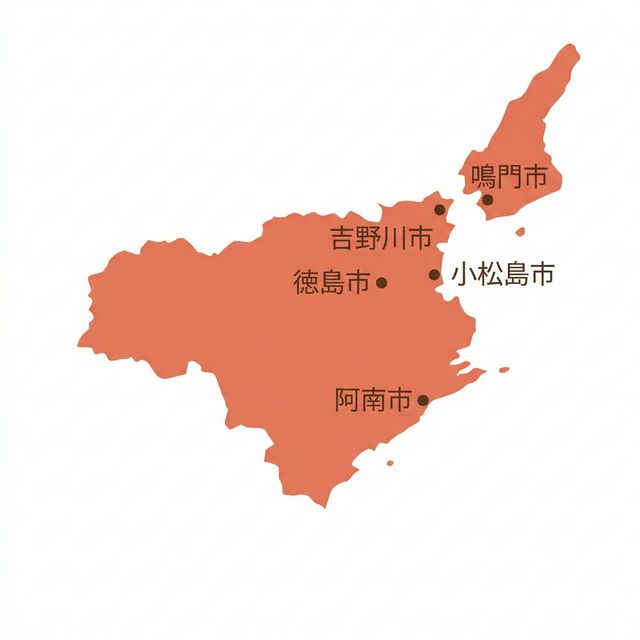 徳島県のロケットナウ対象エリアマップ