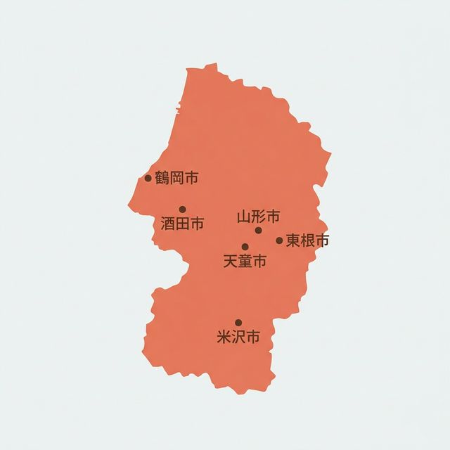 山形県のロケットナウ対象エリアマップ